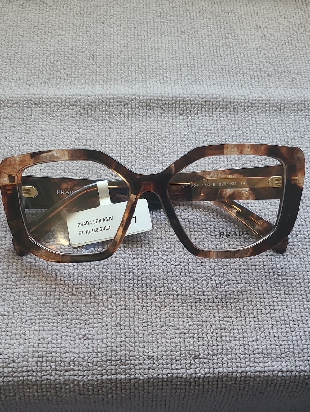New & Authentic Eyeglasses Prada A04, Havana-Caramel, 07R-101,  54-16-140